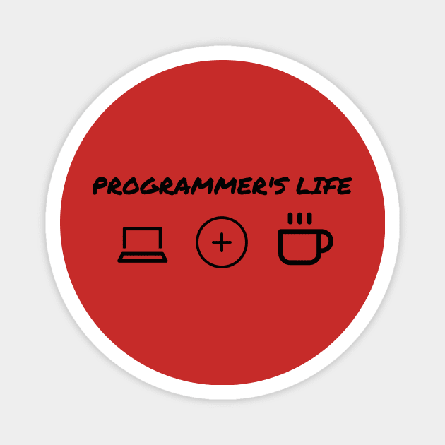 Programmer's life coding and coffee Magnet by sharawy